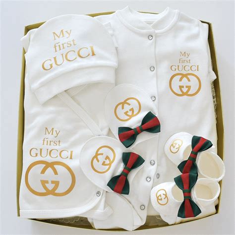 baby set gucci|newborn baby gucci outfit.